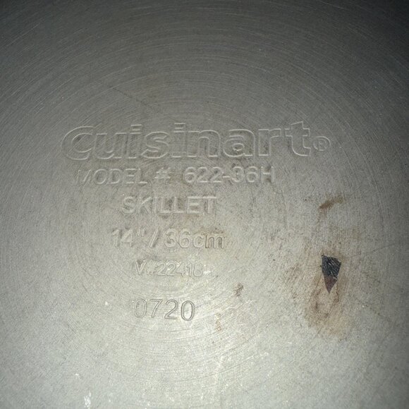 Cuisinart Skillet Model #622-38H Stir Fry Wok 14” Teflon Pan Stainless Steel - Picture 11 of 16